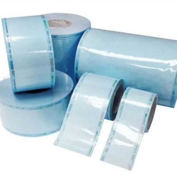 Sterilization Flat Reels 200 Meter Roll for ETO & Steam Sterilization, Medical Grade Paper with Indicator